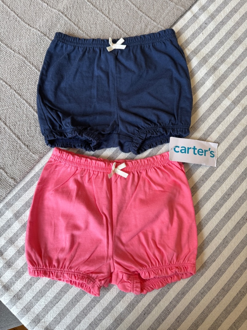 2-Pack Cotton Bubble Shorts for Baby Girls